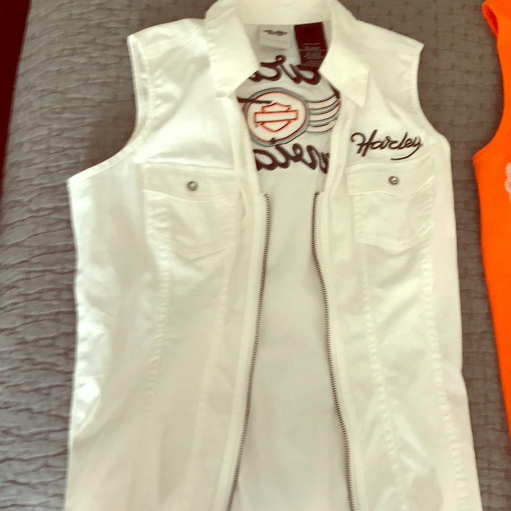 Harley Davidson sleeveless vest/tank top